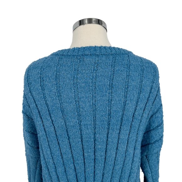 L.A. Hearts Ribbed Button-Up Cardigan Sweater Light Blue Size Medium NWT - Picture 5 of 11